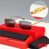 2021 Classic Square Sunglasses Men Women Mulheres requintadas Cheetah logotipo óculos ópticos pequenos molduras de metal de ouro prateado de leopardo unissex com