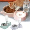 Cat Bowls & Feeders 2 In 1 Bowl Water Dispenser Automatic Storage Pet Dog Food Container With Waterer Feeder