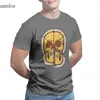 Men's T Shirts Pizza Skull T-shirt Black Vintage Kawaii Cool Hip-Hop Plus Size Clothing 25828