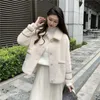 Kurtki damskie jesień/zima 2023 Koreańska wersja INS Fashion Retro Temperament Grutuje imitacja norka aksamitna kurtka kobiety