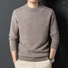 Men's Sweaters Pure Sweater Round Neck Thickened 2023 Winter Business Casual Wool Bottoming ShirtMen's Kenn22