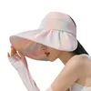 Szerokie brzegowe czapki Summer Sun Visor UV Protection plaża Składana pusta czapka