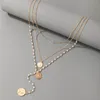 Anhänger Halsketten Vintage Porträt Münze Pandent Neckalce Für Frauen Böhmischen Samen Perlen Perle Mehrschichtige Metall Halsband Schmuck Kragen