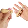 Fidget Peanut Key Chain Funny Squeeze Toy Anti Stress Peanut Stress Relief Keychain Decompression Toys Anxiety Reliever