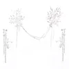 Headpieces Style Hair Band Tassel Flower Bridal Headdress Wedding Po Dress Accessories Atmosphere Retro Side Clip