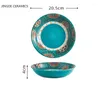 Bowls Creative Ceramic Plates Dinner Soup Plate Household Dishes Porcelain Kitchen Tableware Restaurant Serving Tray