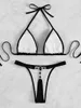 Traje de baño de mujer Sexy diseñador pedrería Tanga 2023 Bikini conjunto Push Up mujer traje de baño mujer traje de baño ropa de playa BiquiniMujer