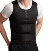 Body Shapers da uomo Uomo Neoprene Sauna Workout Waist Trainer Trimmer Vest per la perdita di peso Cintura per la pancia del sudore con doppie cinghie Shaper