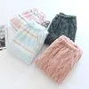 Women's Sleepwear Winter Flannel Home Clothes Warm Homewear Female Plus Velvet Thickening Pajama Pants Sleep Bottom Lounge Trouser Pijamas