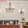 Lustres da sala de jantar Rustic Candelier Light Metal Foyer Resin Led Candle E14 Iluminação pendurada para o bar de restaurantes