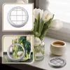 Decoratieve bloemen Kikker Deksel Jar Mason Bloemdeksels Voegen Canning Grid Jars Organizer Metaal Floralikebana houder Daisy Kenzancaps Cover Can