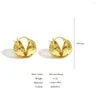 Brincos de argola Greatera Trendy Hollow Floral Metal Ball Earranos para mulheres Gold Silver Color Copper Alloy Flower Jóias 2023