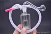 NEUES Design Kleine Mini-Bubbler-Bong Dab-Öl-Rig Perc Heady Glas-Wasserpfeifen Bongs 10-mm-Aschefänger-Bong mit 10-mm-Ölbrenner-Rohrschlauch