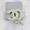 gioielli donne di lusso spilla di design di marca doppia lettera perni spille donna oro argento broche crysatl perla strass capo fibbia spille vestito pin uomo spille