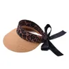 Cappelli larghi brim alla moda alla moda estiva per la protezione solare da sole spiaggia la leopardo visor regalo di protezione della paglia top per adolescenti t8nbwide wend22