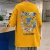 メンズTシャツメンヒップホップシャツストリートウェアハラジュクプリントTシャツ特大の夏の半袖Tシャツルーズコットントップスティーホップメンズハム