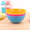 Bowls 10pcs salada tigela de cor sólida resistente a quebra de quebra de jantar redonda de piquenique de plástico reutilizável para casa