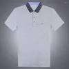 Men's Polos Short Sleeve Polo Shirt Men Cotton Summer Black Pocketed Ropa Hombre Clothes 2023 Casual Solid