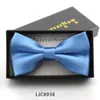 Bow Ties 2023 Fashion Men's for Wedding Double Fabric Color Color Bowtie Club Feast Suit Budfly Tie مع صندوق الهدايا