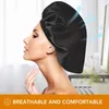 Berets Fashion Satin Bonnet Silk Curly Natural Long Hair Sleep Cap Women Night Extra Large Oversized Headbands With Elastic Band