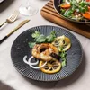 Pratos Preto Phnom Penh Porcelana Pratos Conjunto de Jantar e Tigelas Prato de Bife Salada Tigela de Sopa Louça Suprimentos de Cozinha