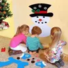 Décorations de Noël Big Deal DIY Feutre Arbre Bonhomme De Neige Avec Ornements Enfants Jouets Décoration De Fête Année C