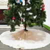 Décorations de Noël Tricot Arbre Jupe Fil Country Style Day Decoration 122cm