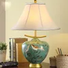 Table Lamps High End Hand Painted Creative Chinese Ceramic Fabric E27 Dimmiable Lamp For Wedding Decor Living Room Bedroom 1740