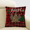 Pillow Case 45x45cm Świąteczne Święta Święta ciężarówka Santa Tree Po lniana poduszka do domu sofa okna wystrój wystroju poduszki