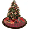 Gonna per albero di decorazioni natalizie 112 cm Large Plaid Rustic Plain Xmas Holiday