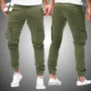 Męskie spodnie wojsko Mężczyźni Cienki 2023 Moda swobodny jogger dres multi-pockets Spodnie chude hip hop harem męskie spodnie