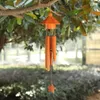 Decorative Figurines Hanging Lightweight For Home Decoration Wind Chime Ornament Bird Nest Pavilion Shape Fine Workmanship Bamboo Windchime