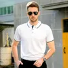 Polos masculinos 2023 Summer Decha de camisa de pólo esportivo de poliéster Slova curta para Hombre Business Man Solid Tops