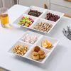 Plates Resin Partition Plate Healthy Nutrition Fitness Four-grid Three-grid Fast Platter Fruit Bowl