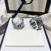 Ringos de cluster Itália Design casal retro Silver Ring Angel Wing Motif dedo para homens de letras clássicas de letras de luxo rin de jóias de luxo