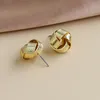 Stud Earrings Simple Gold Color For Women Fashion Cute Distortion Statement Earring Charming Wedding Jewelry Gift