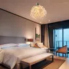 Hängslampor atmosfär färgglad blad lampa design sens sovrum vardagsrum dekoration ins stil romantisk tyg hängande