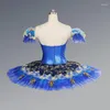 Stage Wear Professional Custom Size Women Adult Dancewear Blue Ballet Tutu