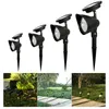 Outdoor Solar Lawn Lights Landscape Spotlights IP65 Waterproof Upgraded Powered Wall Lamp Villa Garden Decorative