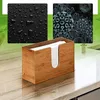 Tissue Boxes & Napkins Bathroom Kitchen Living Room Bamboo Paper Towel Dispenser Wall-mounted Countertop Folding Napkin Box