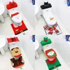 Toiletstoelhoezen 3 stks/set kerstbenodigdheden Badspellen Decoratie badkamer eland elf cartoon deksel cover Accessorie