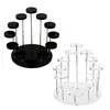 Jewelry Pouches Multi-functional Acrylic Ring Display Stand Earrings Show Support Counter Showcase Props Holder Tray