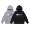 Tracksuit 2023 Hoogwaardige mode -borduurwerk Trapstar Hoodie Men Women EU -maat 100% katoenen pullover sportstijl herfst winter