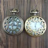 Zegarki kieszonkowe zegarek vintage rzymskie cyfry rzymskie Fob szklany naszyjnik
