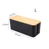 Storage Boxes Cable Box Socket Organizer Black White Cord Tidy Network Line Container Charger Management
