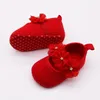 Eerste Walkers Baby Soft-Sole Canvas Shoe Headband Bow Tie Casual Ballerina schoenen Solid Color Cute Infant Girls Walker 0-18m