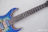 LVYBEST Blue fornir 7strings Elektryczna gitara z czarnym sprzętem Rosewood Fretboard MAHOGANY Body zapewnia dostosowaną usługę