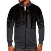 Männer Westen Mode Warme Mantel Jacke Splash-tinte Stehkragen Casual Sport Zipper Lose Sweatshirt Winter Kare22