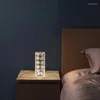 Masa lambaları elmas lamba modern yatak odası led gece ışıkları kafe masası dekor oturma odası açık cam abajur yenilik