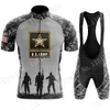 Projektant Suit Army Camoflage 2022 USA Karienty do odzieży rowerowej Zestawy Mens Summer Road Rower koszule rower